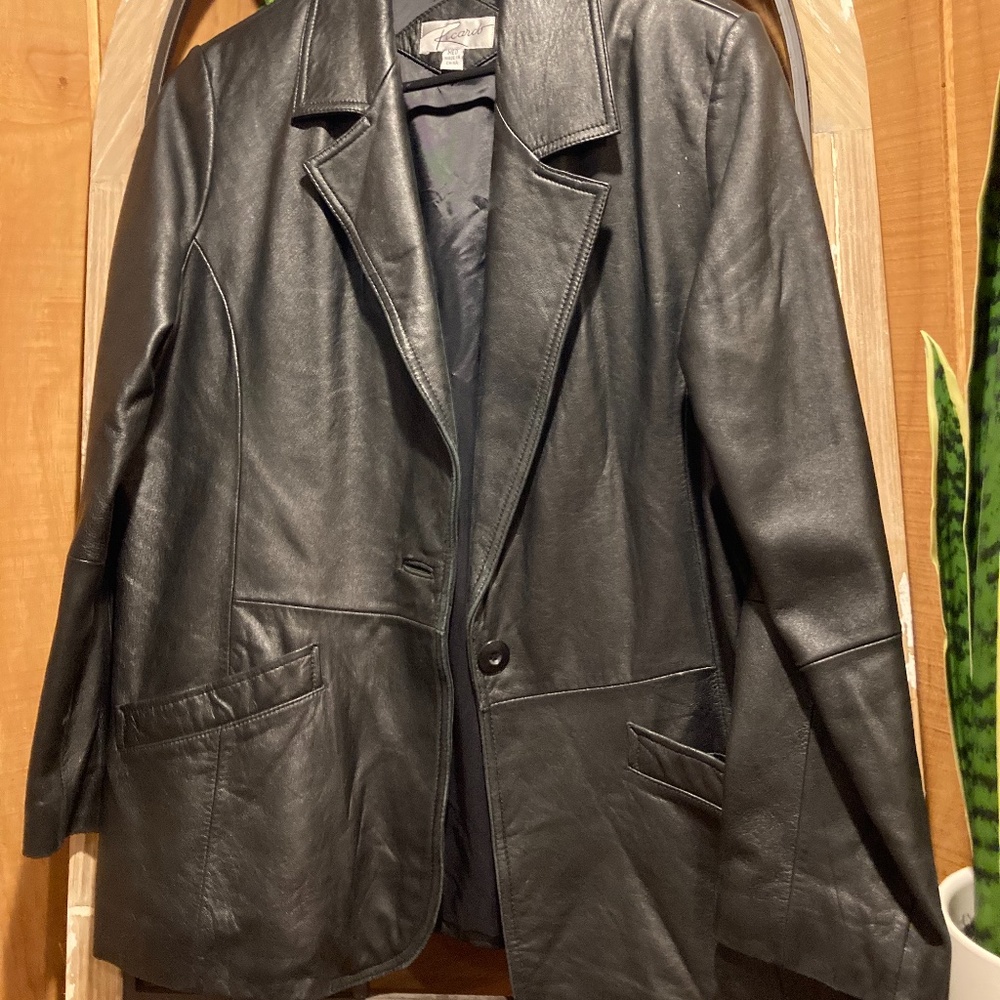 Genuine Leather Blazer